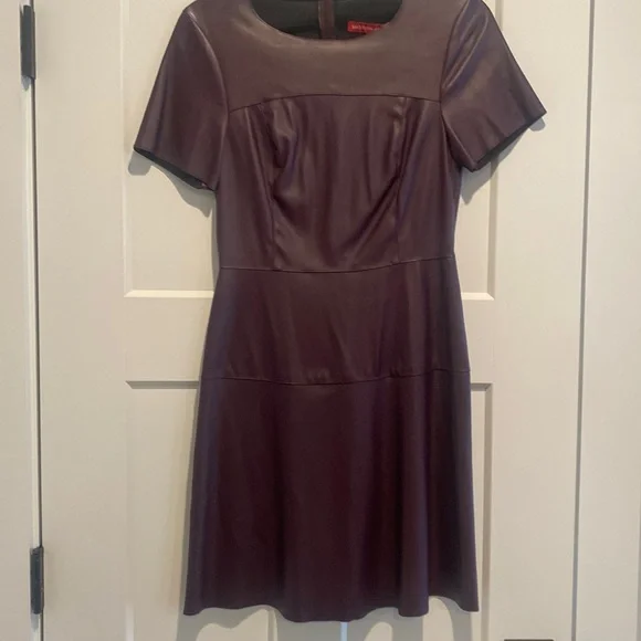 Saks Fifth Avenue | Dresses | Plum Faux Leather Dress New With Tags |  Poshmark